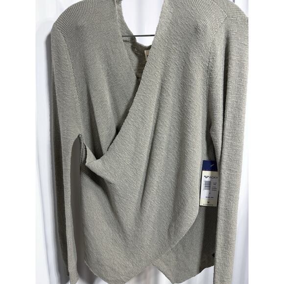 Roxy NEW Womens S/P Celery Cross Wrapped Long Sleeve Sweater Festival Rave Club - Picture 1 of 7